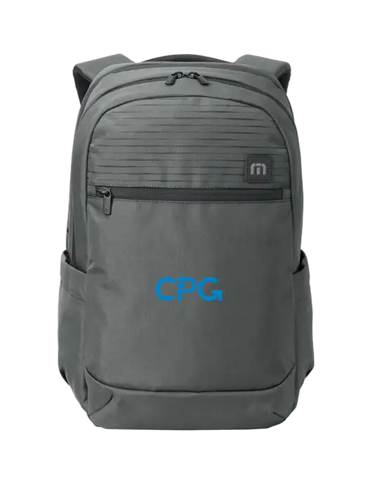 TravisMathew Dark Medium Grey Approach Backpack w/CPG Logo