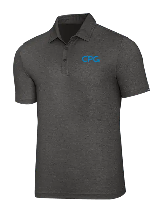 TravisMathew Black Heather Oceanside Polo w/CPG Logo