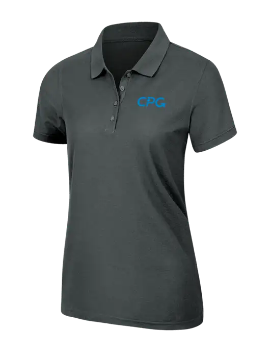 Dark Grey Womens Core Classic Pique Polo w/CPG Logo