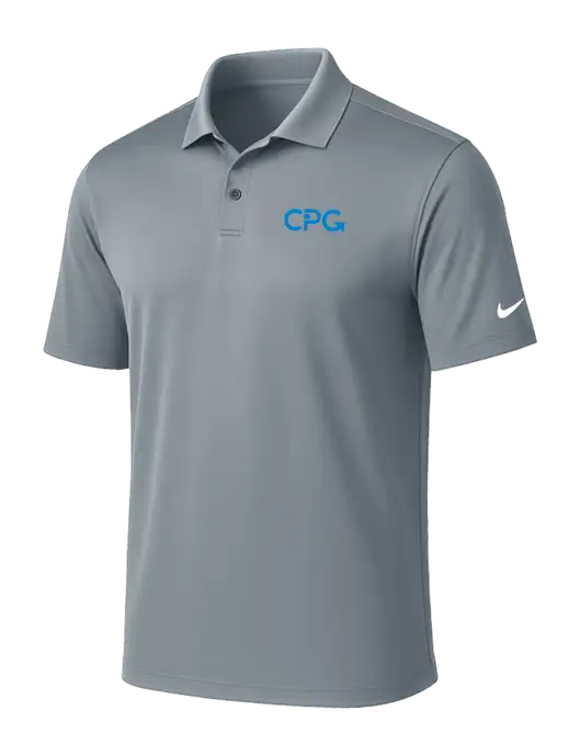 NIKE Medium Grey Victory Solid Polo w/CPG Logo