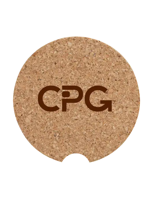 Cork Car Coaster, 2.5" w/CPG Logo