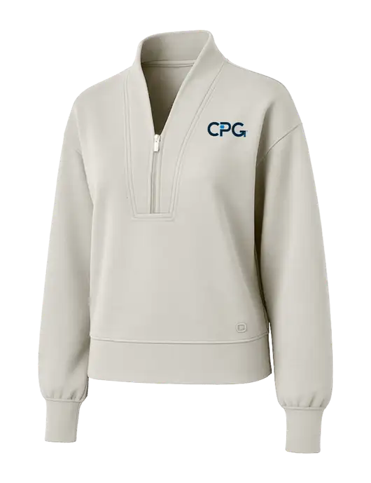 OGIO Womens Ivory Transcend 1/4-Zip w/CPG Logo