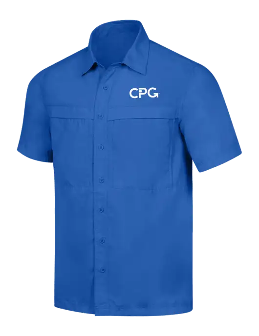 Dark Royal Short Sleeve UV Daybreak Shirt w/CPG Logo