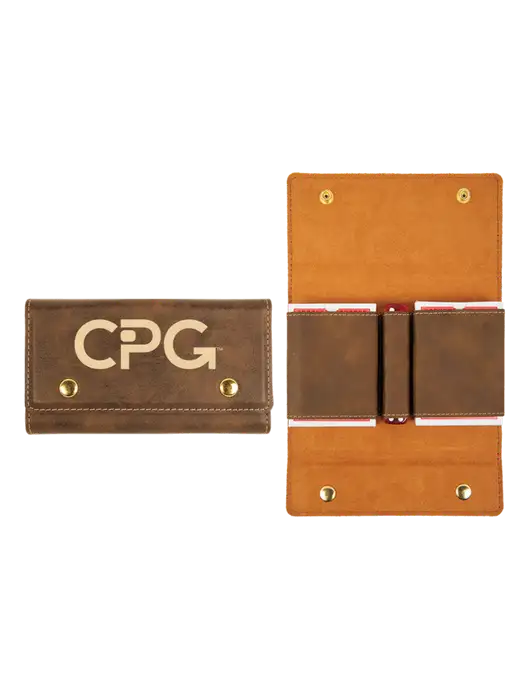 Rustic Leatherette Card & Dice Set w/CPG Logo