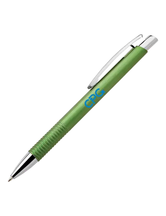 Malay Green Ballpoint Pen - Blue Ink w/CPG Logo