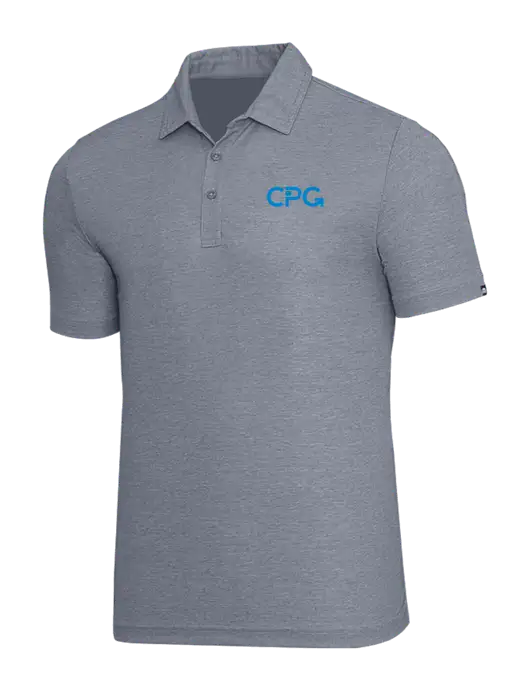TravisMathew Navy Heather Oceanside Polo w/CPG Logo
