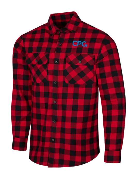 Red/Black Buffalo Check Plaid Flannel Shirt w/CPG Logo