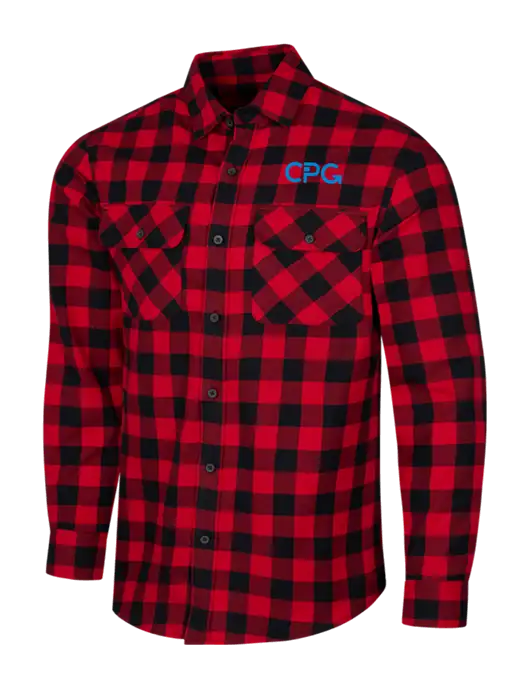 Red/Black Buffalo Check Plaid Flannel Shirt w/CPG Logo