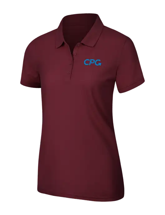Maroon Womens Core Classic Pique Polo w/CPG Logo