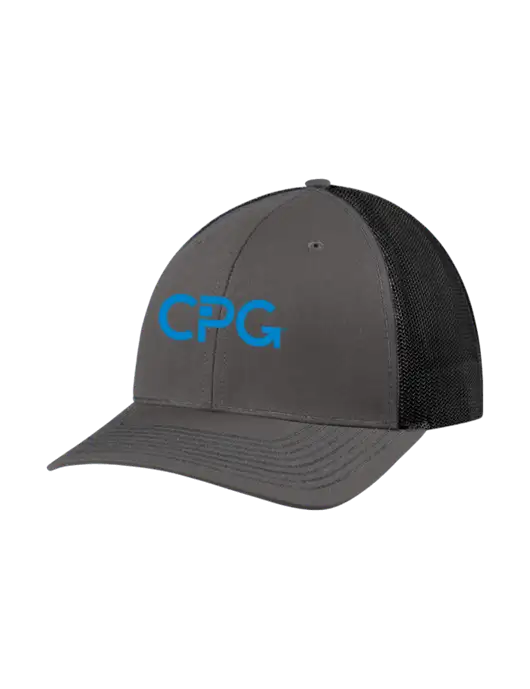 Richardson Adjustable Snapback Original 112 Trucker Cap Dark Grey w/Black Mesh w/CPG Logo