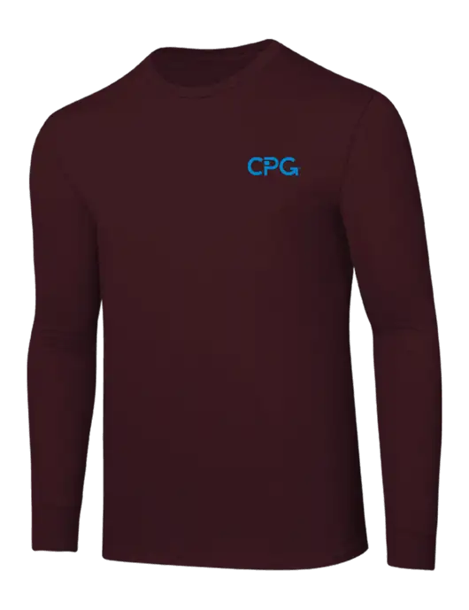 Core Blend Maroon Long Sleeve Tee w/CPG Logo