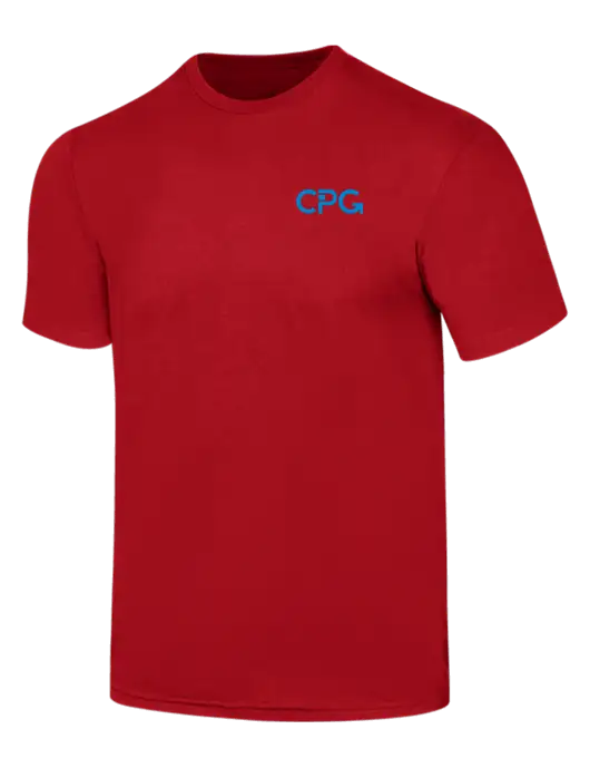 Simply Soft Red 4.5oz  Poly/Combed Ring Spun Cotton T-Shirt w/CPG Logo