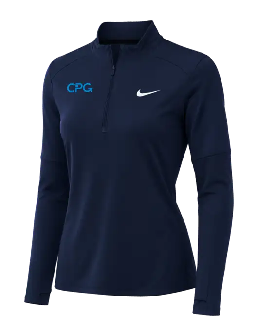 Nike Dark Navy Womens Dri-FIT Element 1/2-Zip Pullover w/CPG Logo