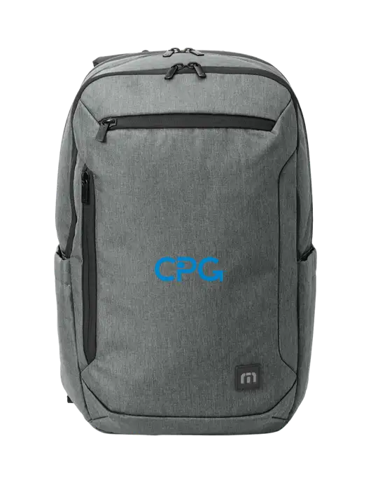 TravisMathew Medium Grey Heather Duration Backpack w/CPG Logo