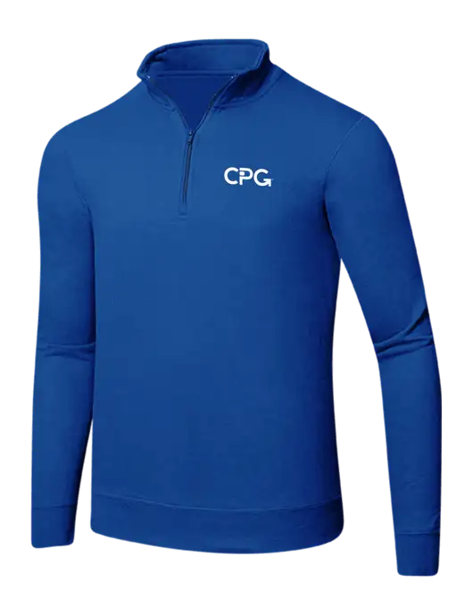 True Royal 8.5 oz Ring Spun 1/4 Zip Pullover Sweatshirt w/CPG Logo