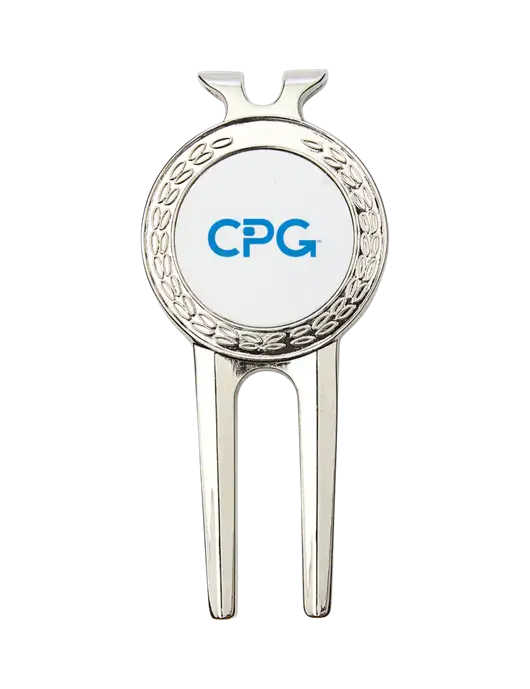 Silver Divot Tool, 1.5 x 3 w/CPG Logo