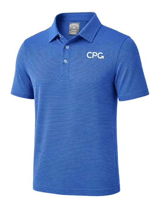 Callaway Royal Blue Fine Line Stripe Polo w/CPG Logo