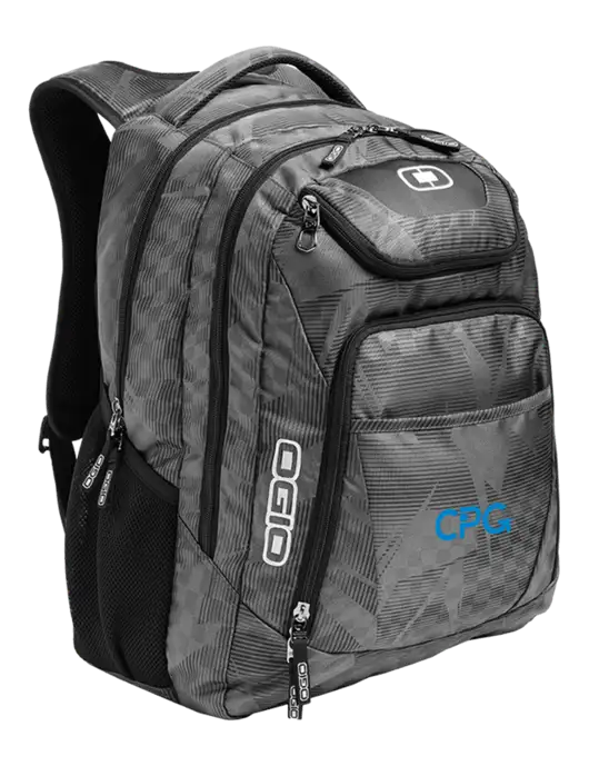 OGIO Race Day Silver Excelsior Laptop Backpack w/CPG Logo