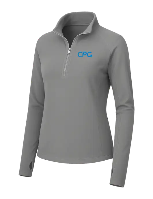 Womens Medium Grey Microfleece 1/2 Zip Pullover w/CPG Logo