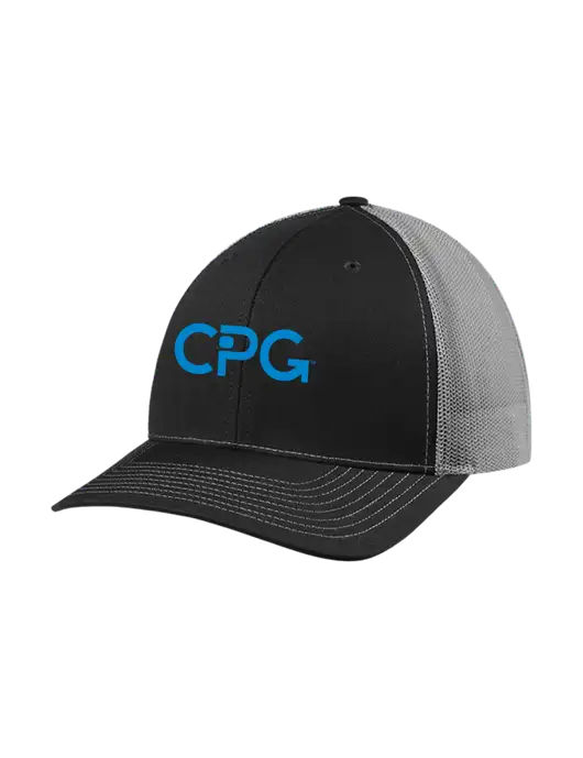 Richardson Adjustable Snapback Original 112 Trucker Cap Black w/Charcoal Mesh w/CPG Logo