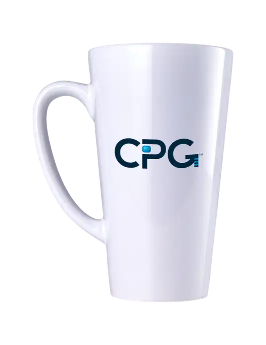 17 oz White Latte Mug w/CPG Logo