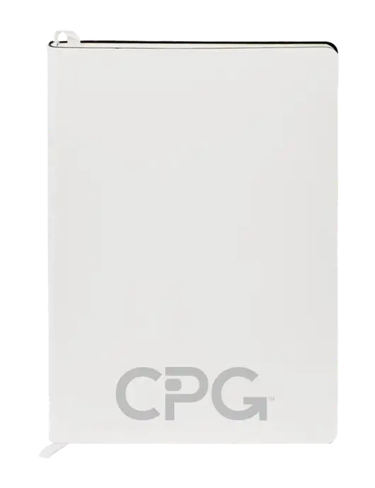 Fabrizio White Soft Cover 5.75 x 8.125 Journal w/CPG Logo