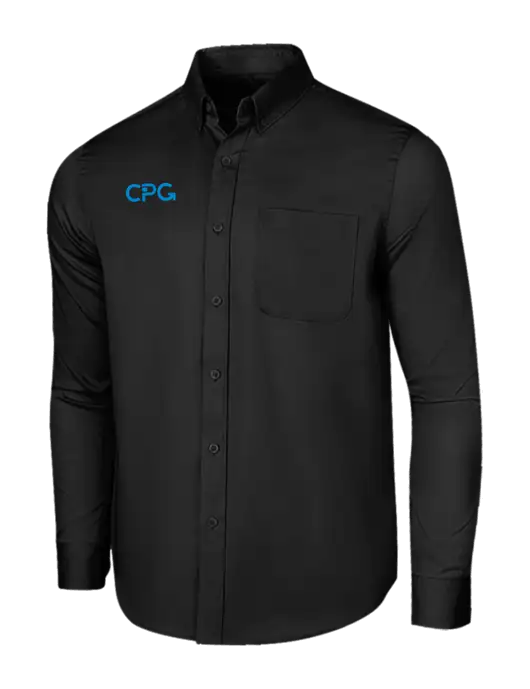 Long Sleeve Deep Black Superpro React Twill Shirt w/CPG Logo