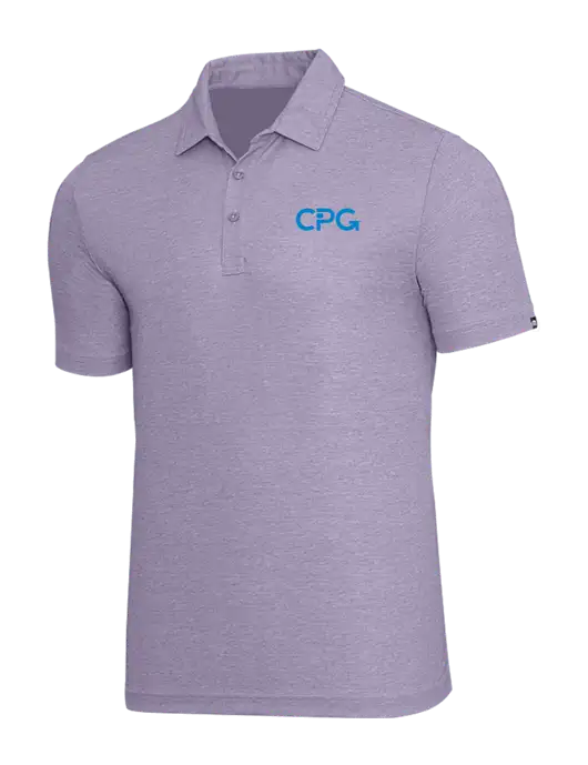 TravisMathew Light Purple Heather Oceanside Polo w/CPG Logo