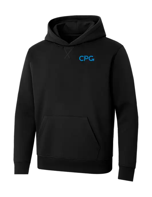 Allmade Deep Black Organic French Terry Pullover Hoodie w/CPG Logo