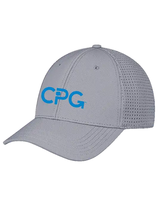 Grey Performance Stretchable Cap Hook & Loop w/CPG Logo