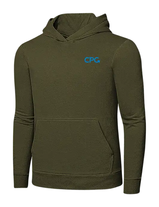 Dark Olive Green 7.8. oz Ring Spun Hooded Sweatshirt w/CPG Logo