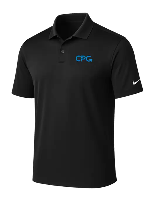 NIKE Black Victory Solid Polo w/CPG Logo