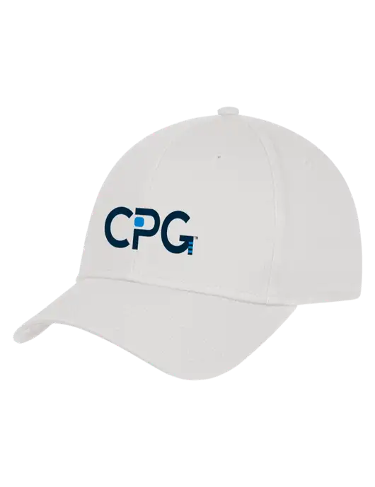 White Structured Cap Hook & Loop w/CPG Logo