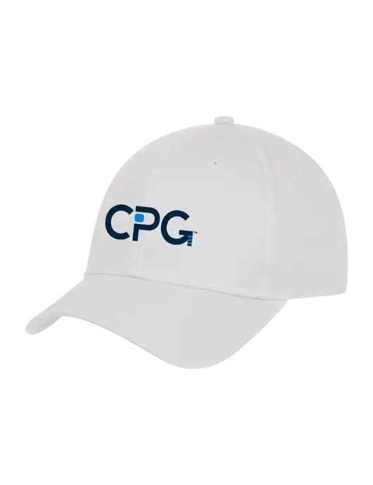 White Structured Cap Hook & Loop w/CPG Logo