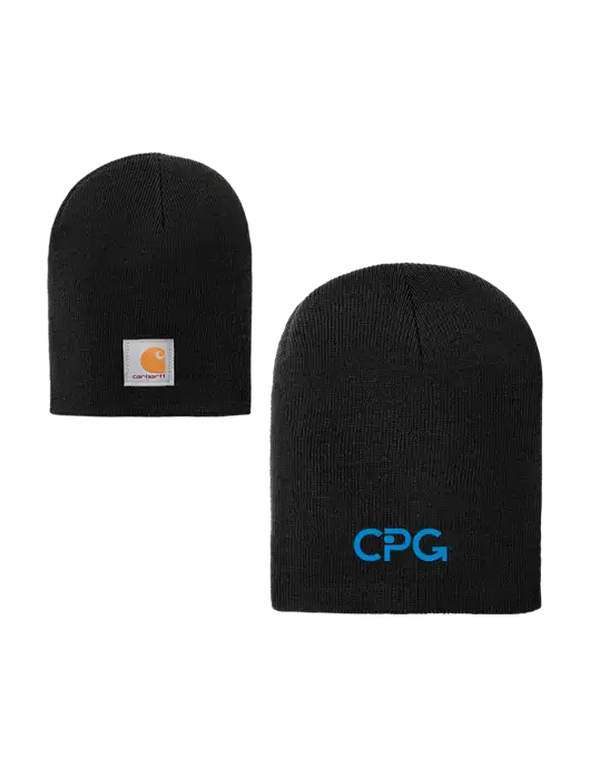 Carhartt Black Acrylic Knit Hat w/CPG Logo