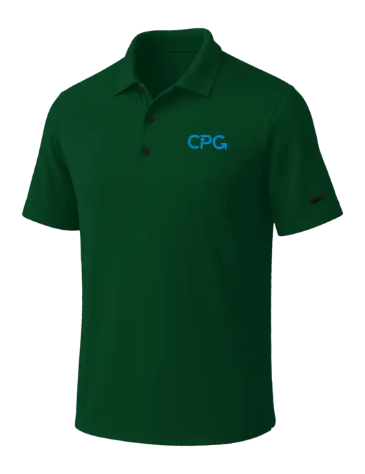 NIKE Dark Green Dri-Fit Micro Pique Polo w/CPG Logo