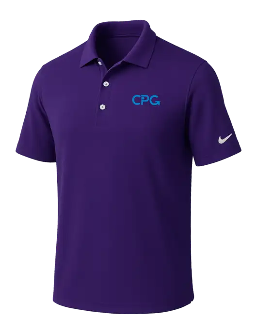 NIKE Purple Dri-Fit Micro Pique Polo w/CPG Logo