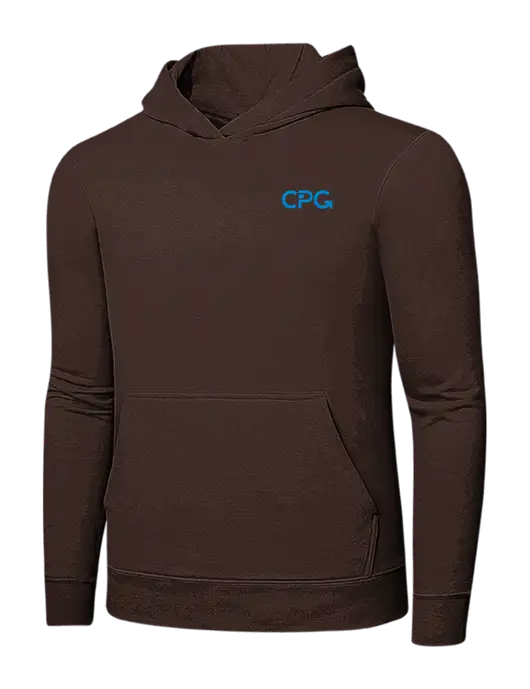 Dark Chocolate Brown 7.8 oz Ring Spun Hooded Sweatshirt w/CPG Logo