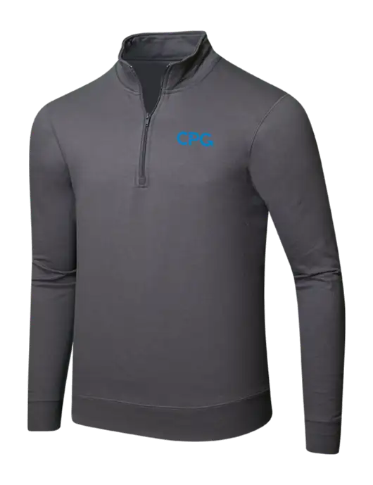 Charcoal 8.5 oz Ring Spun 1/4 Zip Pullover Sweatshirt w/CPG Logo