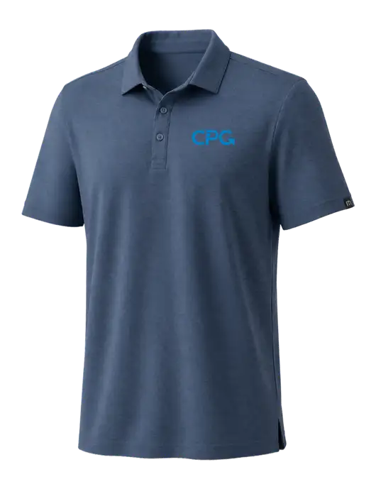 TravisMathew Dark Slate Blue Coto Performance Polo w/CPG Logo