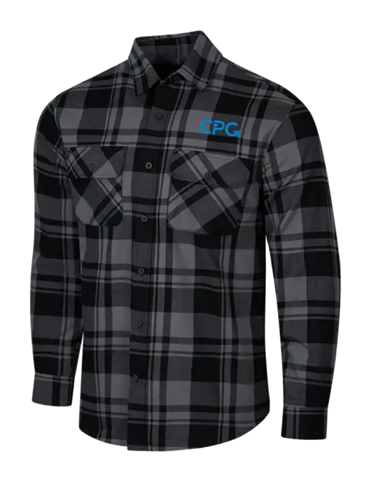 Medium Grey/Black Plaid Flannel Shirt w/CPG Logo