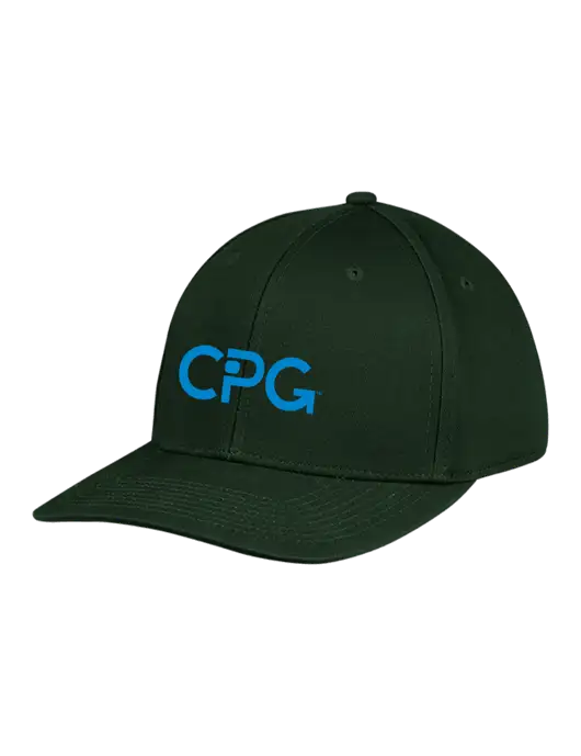 Premium Modern Structured Twill Dark Green Snapback Cap w/CPG Logo