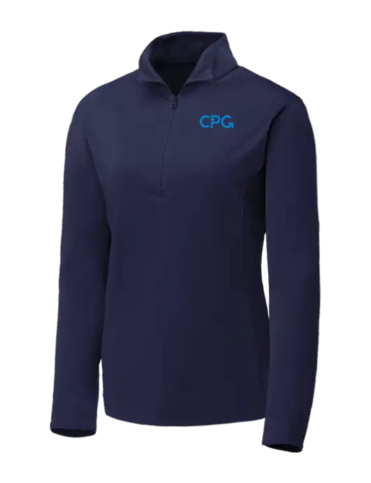 Navy Womens Posicharge Competitor ¼ Zip Pullover w/CPG Logo