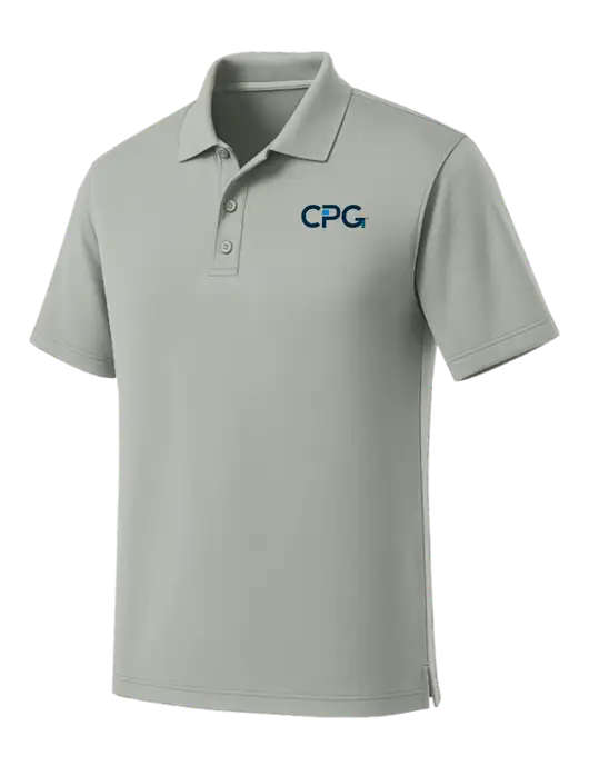 Light Grey Dry Zone UV Micro Mesh Polo w/CPG Logo