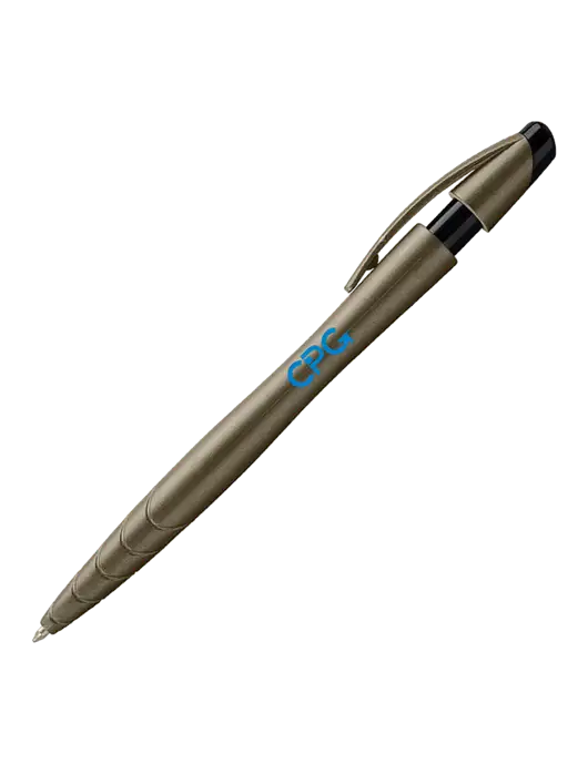 Awali Grey Metallic Pen - Black Ink w/CPG Logo