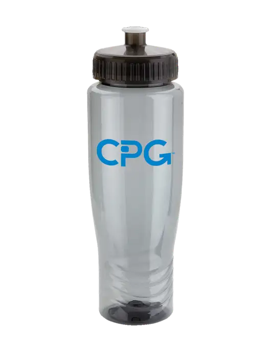 Roam Smoke 28 oz Eco-Polyclear Bottle with Push Pull Lid w/CPG Logo