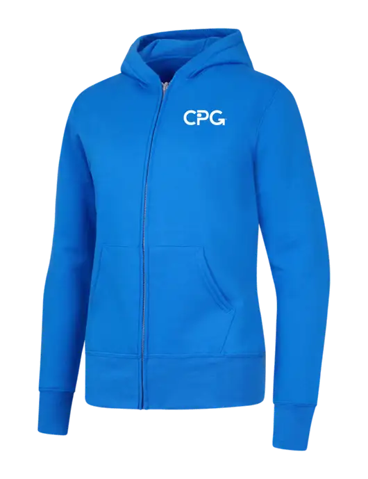 Royal Womens Core Fleece Full-Zip Hooded Sweatshirt w/CPG Logo