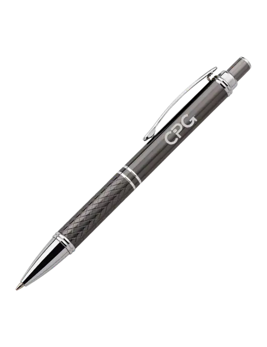 Dark Grey Stellar Scribe Pen - Black Ink w/CPG Logo