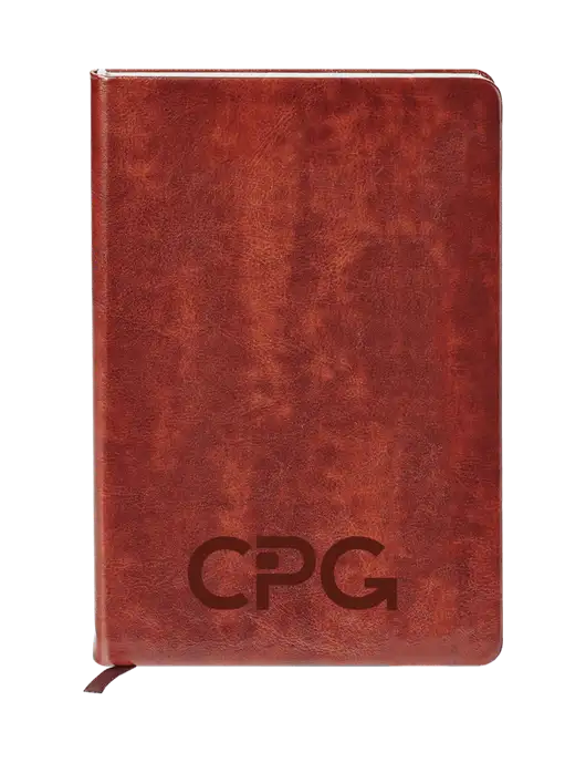 Fabrizio Brown Hard Cover 5.75 x 8.3 Journal w/CPG Logo