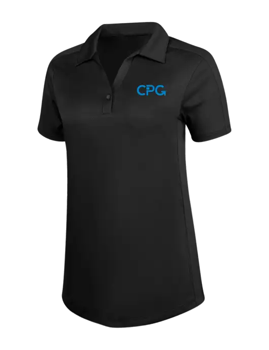 Womens Black Diamond Jacquard Polo w/CPG Logo